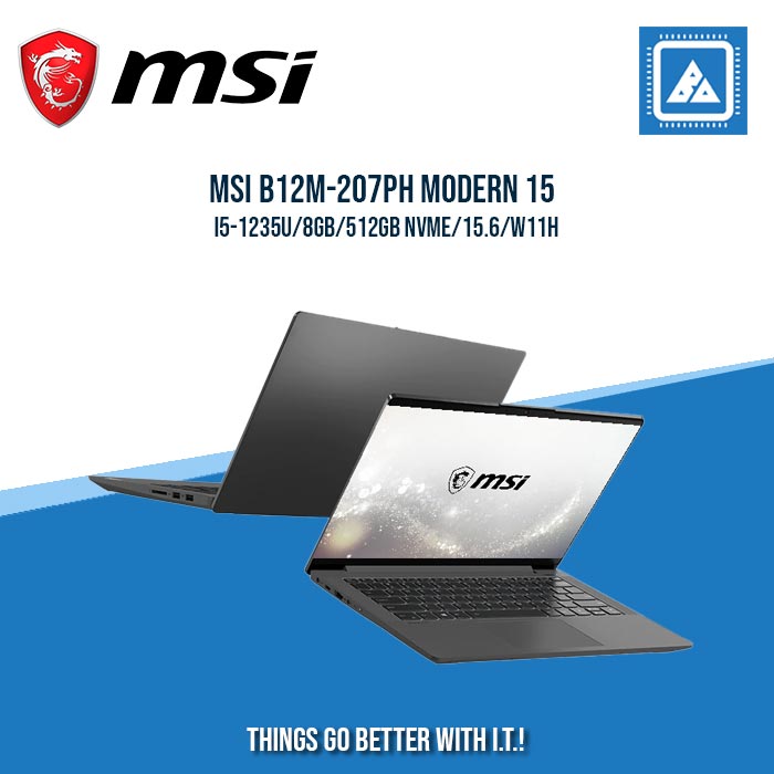 MSI B12M-207PH MODERN 15 I5-1235U/8GB/512GB NVME | BEST FOR STUDENTS AND FREELANCERS LAPTOP MSI B12M-207PH MODERN 15 I5-1235U/8GB/512GB NVME | BEST FOR STUDENTS AND FREELANCERS LAPTOP